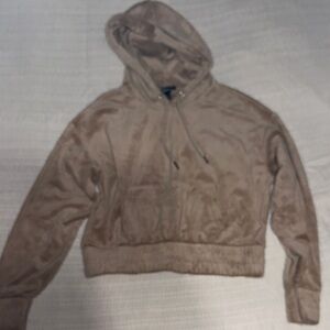Women's Tan velour Hoodie